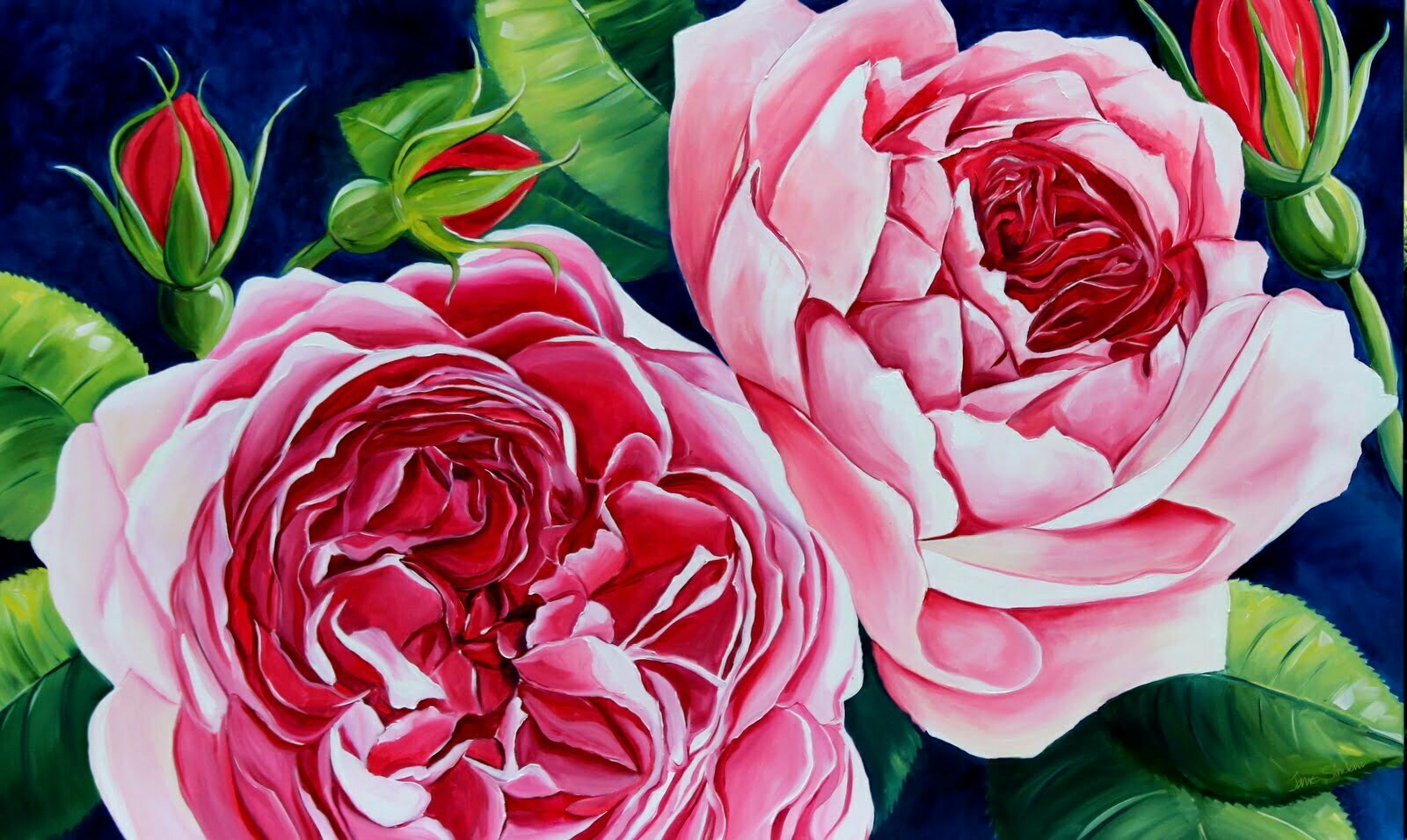 Roses Oil painting Flowers