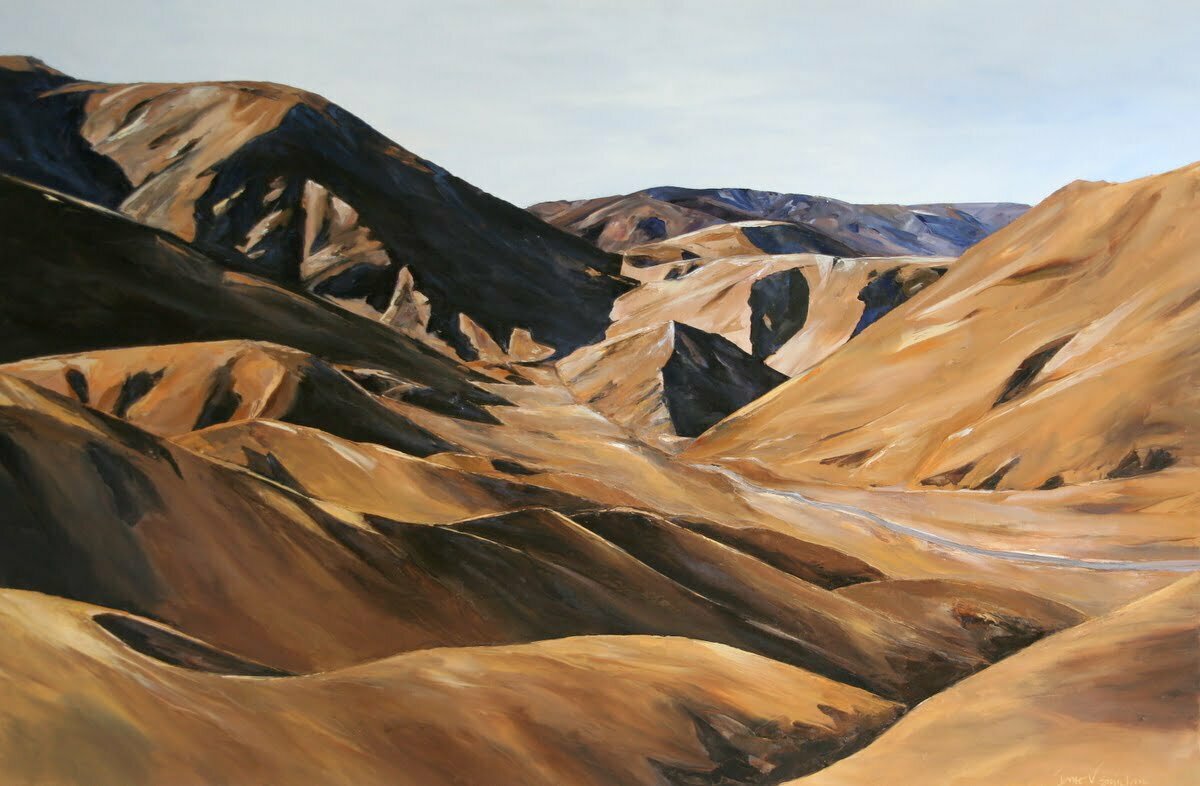 Palette knife Oil painting landscape