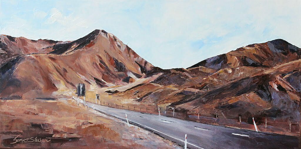 Lindis pass oil painting