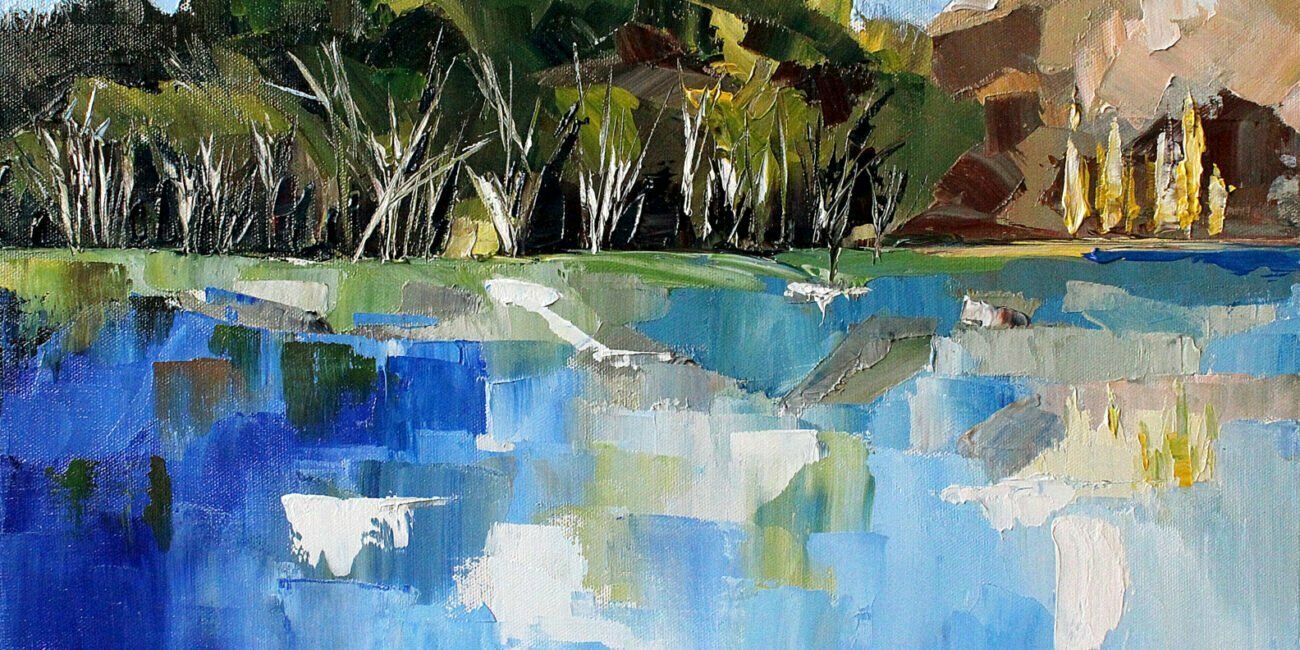 wanaka reflections oil painting by jane sinclair