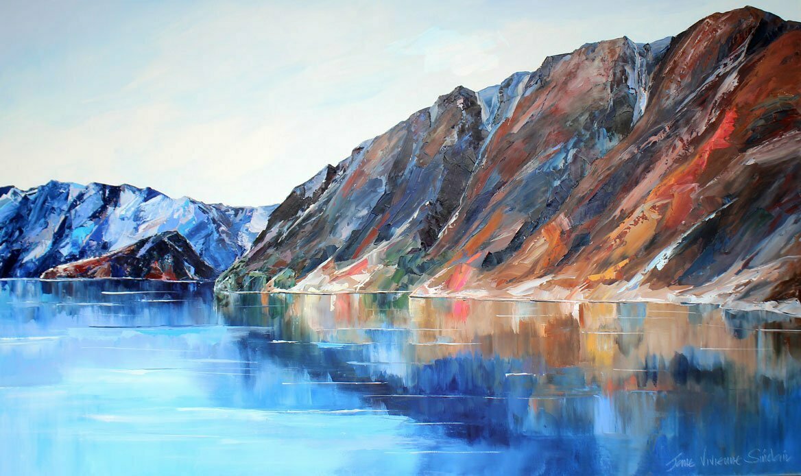 new Zealand landscape oil painting lake hawea